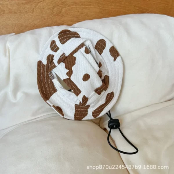 Pet Hat Cat Bucket Hat Dog Sun Hat Pet Accessories Suitable for Small and Medium Dogs and Cats - Image 8