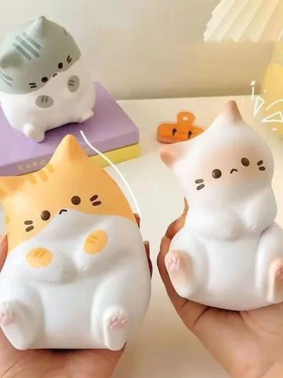 Fashion Cartoon Cat Squeeze Toys Plushie Stress Release Decompression Doll Slow Rebound Cute Release Anxiety Toy
