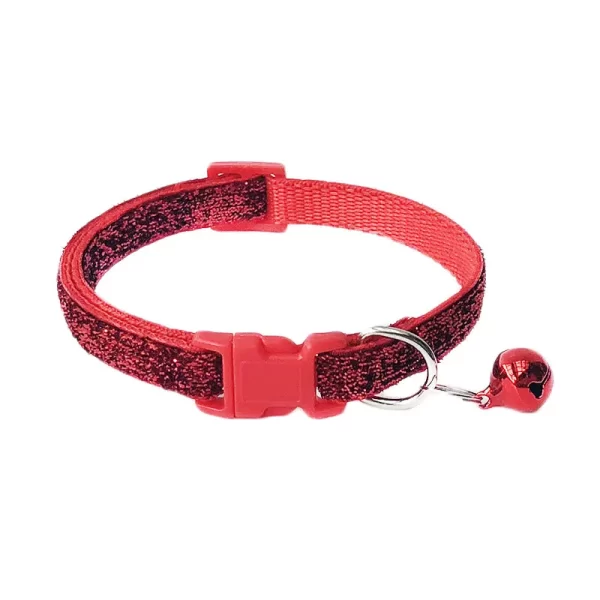 Sequin Pet Cat Collar With Bell Safety Buckle Small Dog Collar Adjustable Gato Necklace Puppy Kitten Collier Chain Quick Release - Image 10