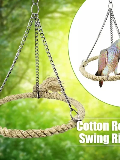Bird Rope Ring Swing Toys Budgie Cockatiel Hanging Cage Hammock Perch Parrot Toy Bird Toy  Bird Accessories  Pet Toys