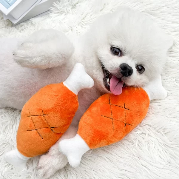 Cute Dog Toys Squeak Chew Chicken Leg Plush Interactive Toy For Cat Dog Accessories Pet Supplies Relieve Stress, Be Fun And Safe - Image 9