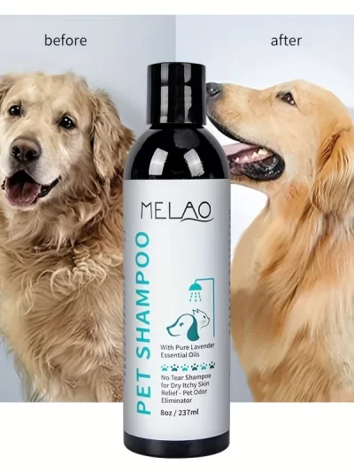 Melao Natural Pet Accessories Shampoo Puppy & Kitten Dog Shampoo Dry Skin & Itch Relief Pet Shampoo for Dogs