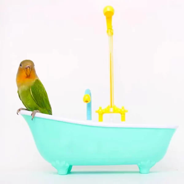 Parrot Automatic IntelligentBath Bird Shower Bathtub Blue AccessoriesHousehold Plastic parakeet supplies Accessory Bird Cage - Image 5