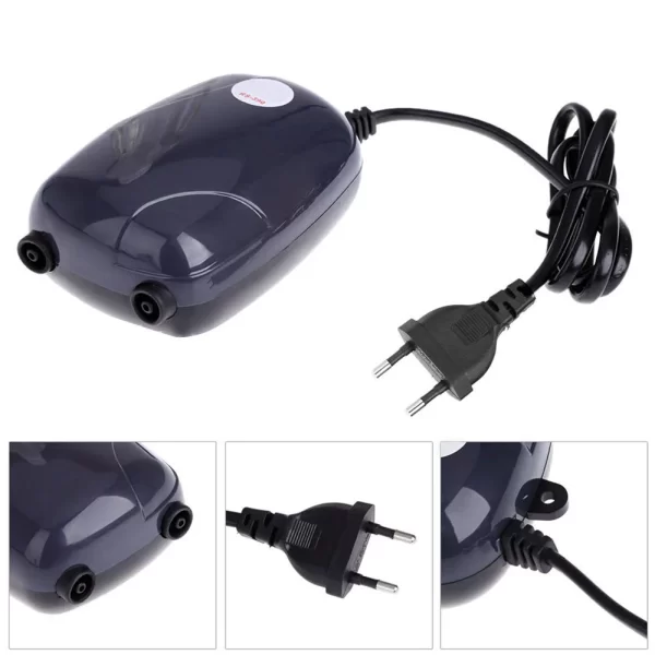 Aquarium Air Pump Fish Tank Mini Compressor Single Double Outlet with Check Valve Tube Aquatic Accessories 220V 3W 5W - Image 17