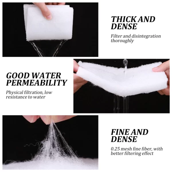 Filter Aquarium Sponge Pad Tank Media Floss Pond Tanks Foam Roll Cotton Biochemical Biological Filters Wool Canister Filtration - Image 13