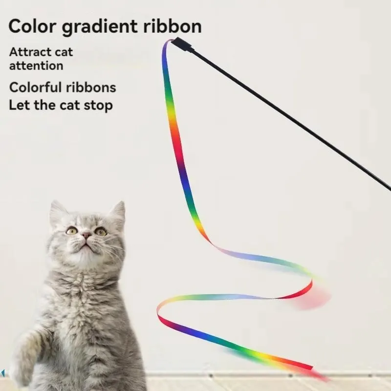 1 PC Teasing Cat Stick Outside Teasing Cat Toys Teasing Cat Teasing Dog Toys Teasing Cat Stick Interactive Fun Pet Supplies - Image 2