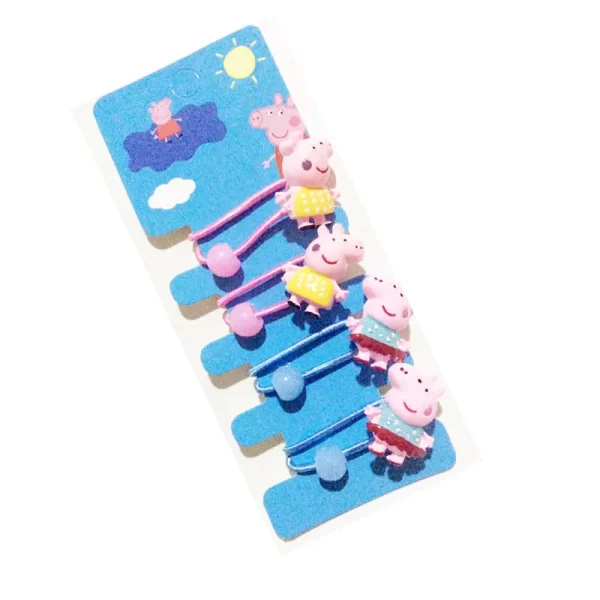 Peppa Pig Hairpins Hair Rope Children Kawaii Peppa Pig George Hairpins Hair Rope Bb Clip Girls Peppa Pig Accessories Students - Image 12