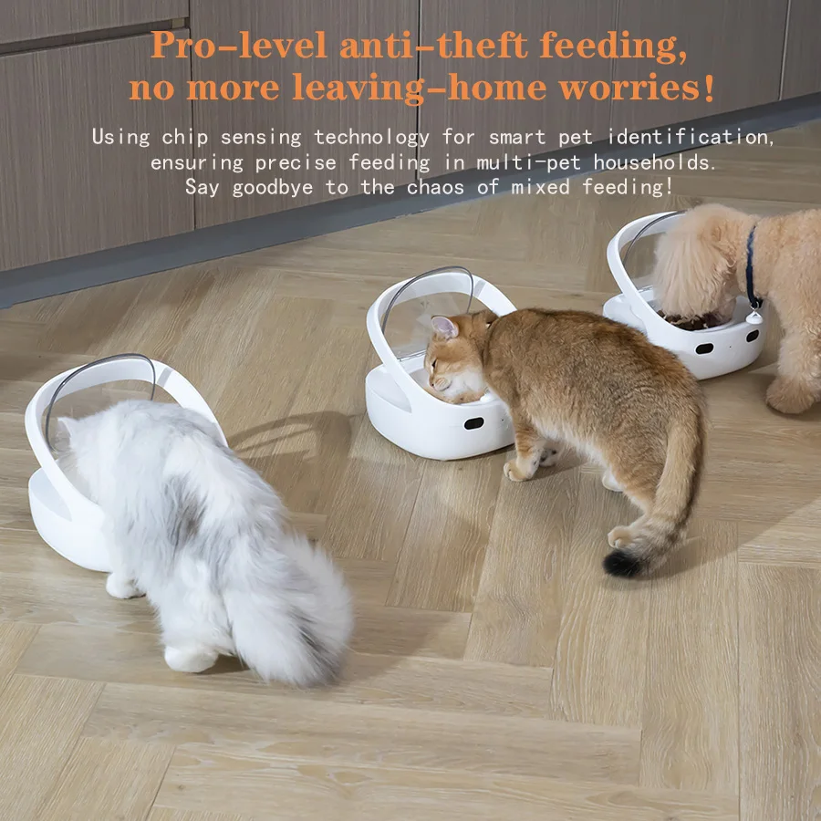 Smart Feeder Anti-snatch Replacement Chip Recognition Sensor Automatic Feeder, Dog and Cat Food Dispenser Prevent Stealing Food