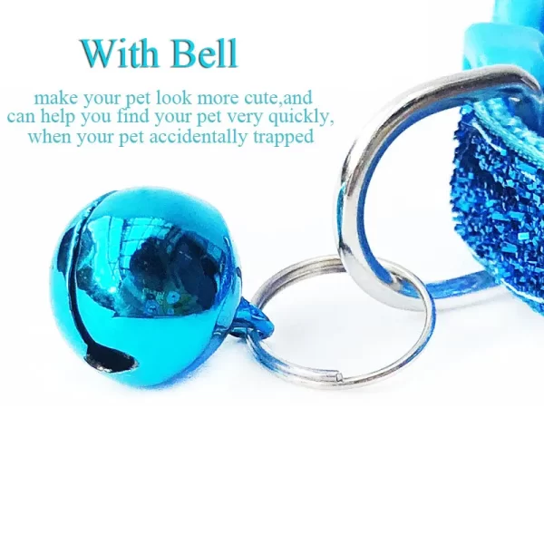 Sequin Pet Cat Collar With Bell Safety Buckle Small Dog Collar Adjustable Gato Necklace Puppy Kitten Collier Chain Quick Release - Image 3