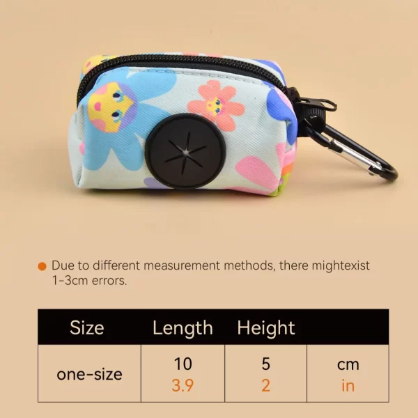 Flower Print Cute Design Pet Poop Bag Holder Dispenser Without Poop Bag Can Attached Any Dog Leashes - Image 6