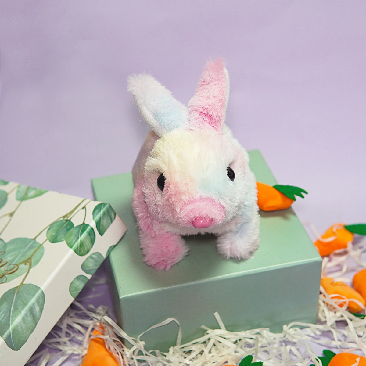 Interactive Toy Rabbit Simulated Pet with Sound and Walking Feature Long Hair Stuffed Rabbit Perfect for Easter Halloween Thanks - Image 5