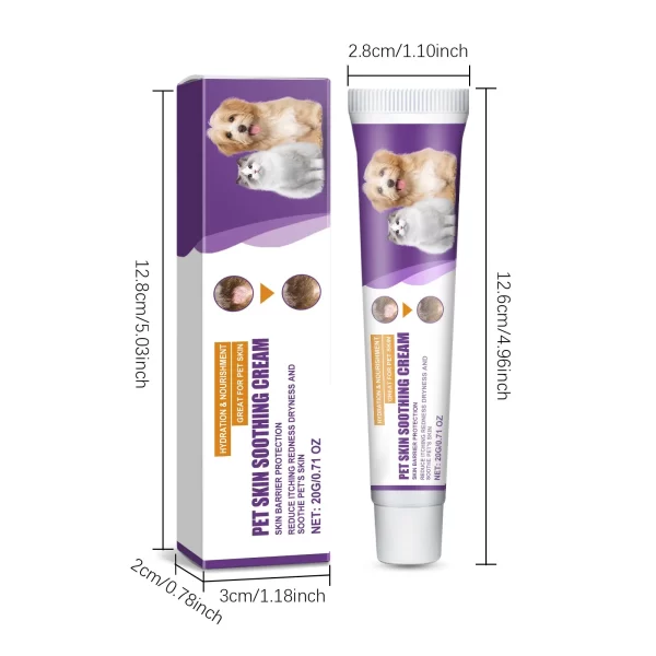 Pet Skin Care Cream Dry Itchy Skin Soothing Lotion For Dogs And Cats Itchy Skin Relief Cream For Cats Paw Lotion Soothing Balm - Image 6