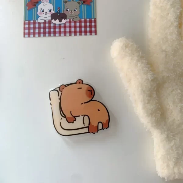 Cartoon Animal Mobile Phone Airbag Holder Suitable for Any Mobile Phone Trend Hot Model Capybara Phone Grip Phone Accessories - Image 5
