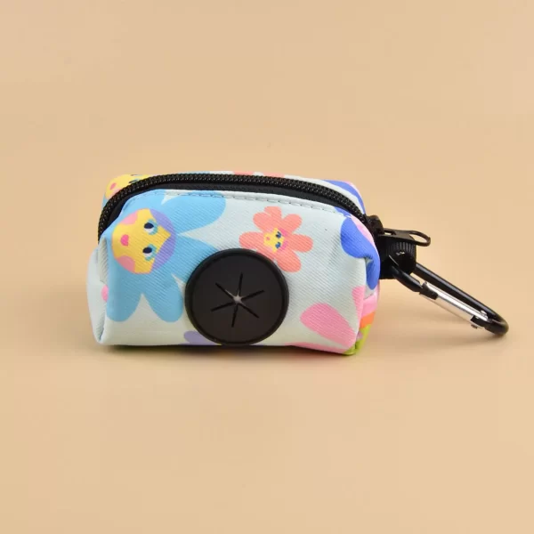 Flower Print Cute Design Pet Poop Bag Holder Dispenser Without Poop Bag Can Attached Any Dog Leashes - Image 5