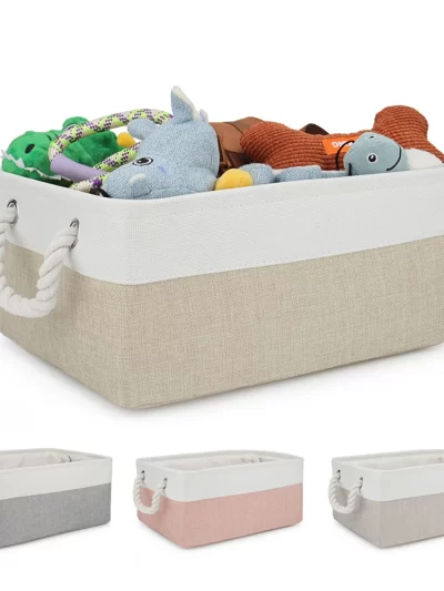 Dog Toy Accessories Basket Pet Clothes Dogs Toys Storage Basket Box Cat Collar Leashes Organizer Bin