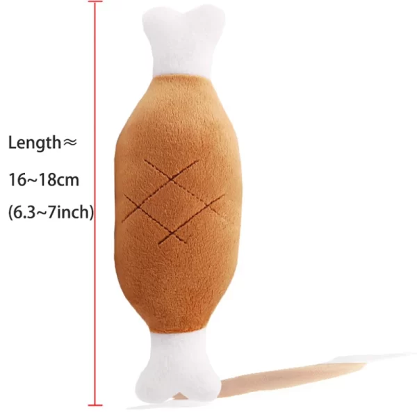 Cute Dog Toys Squeak Chew Chicken Leg Plush Interactive Toy For Cat Dog Accessories Pet Supplies Relieve Stress, Be Fun And Safe - Image 5