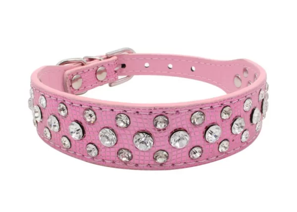 Pet collars for small dogs, pet collars, rhinestone PU collars for cats and dogs, adjustable to prevent pets from being lost - Image 22