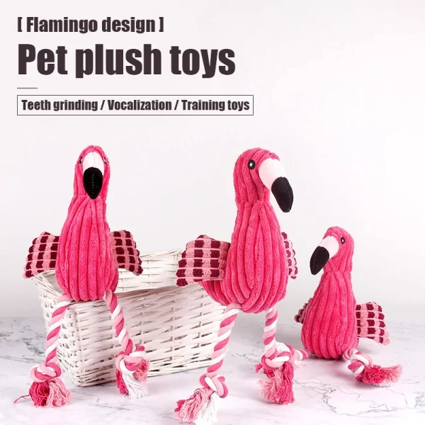 1PC Animal Shape Squeaky Toys Plush Dog Toy Cute Bite Resistant Corduroy Dog Toys for Small Large Dogs Puppy Pet Dog Accessories - Image 2