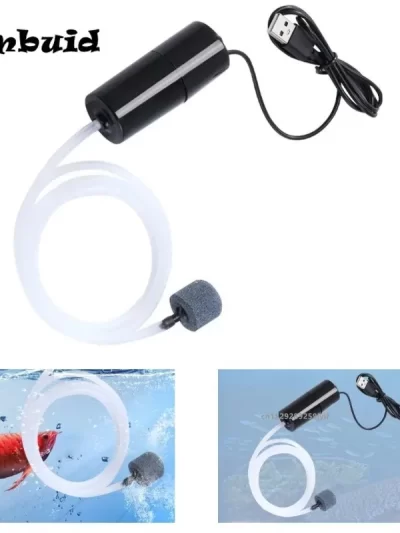 Aquarium Oxygen Air Pump USB Small Oxygenator for Fish Tank Silent Air Compressor Mini Aerator Portable Fish Tank Accessories