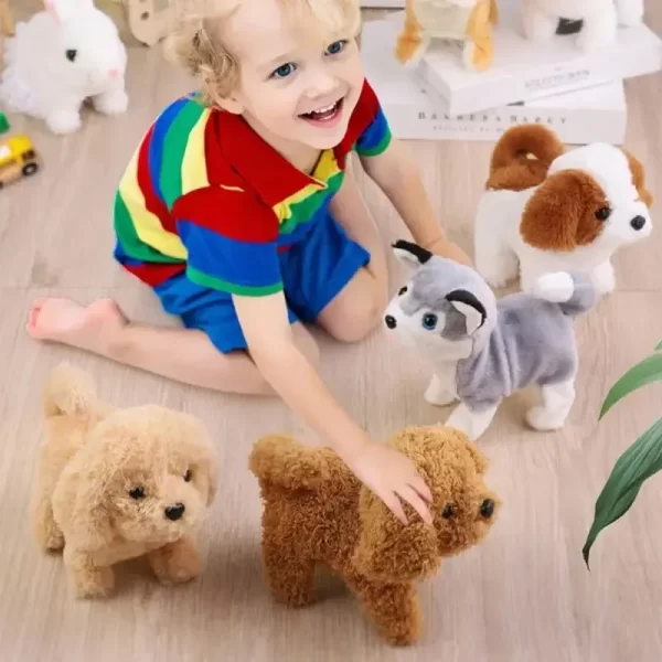 Realistic Plush Simulation Smart Dog Children Toy Can Walking And Call Electric Plush Robot Pet Dog Toddler Christmas Gift - Image 5