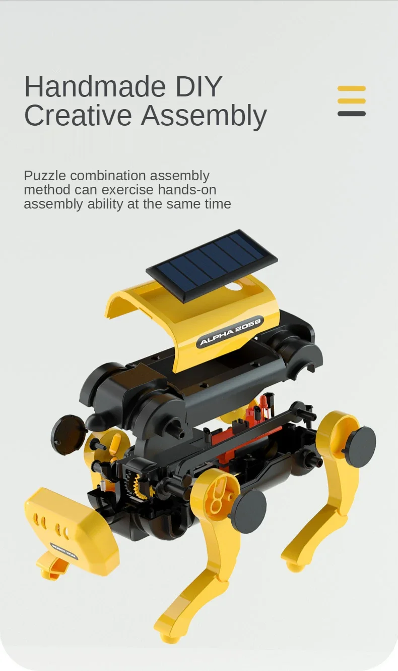 Robot Dog Science Experiment Kits Solar Powered Puppy for Kids DIY Educational Stem Toys Children Christmas Gifts - Image 13