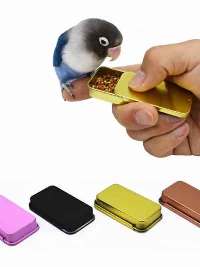 Bird Training Food Jar Parrot Handheld Feeder Bird Interactive Educational Toy Feeder Cup