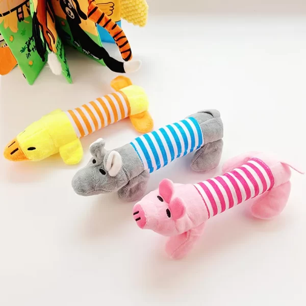Cartoon Dog Toys Squeak Interactive Plush Cat Dog Chew Toys For Small Medium Pet Juguetes Para Perros Puppy Accessories Supplies - Image 11