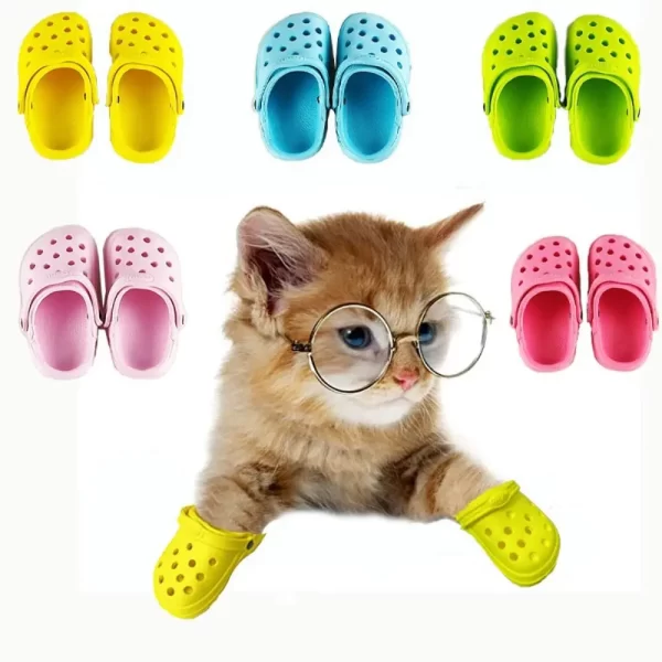 1 Pair Dog Accessories Non-slip Pet Sandals Comfortable Soft-soled Dog Hole Shoe EVA Wear-resistant Dog Rain Boots for Cats - Image 3