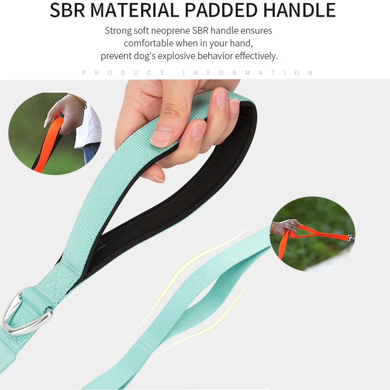 SMALL COMBINATION Lightweight Dog Leash for Small, Medium, Large Double Handle Dog Leash Puppy Pocket Designer running Pet Leash - Image 4