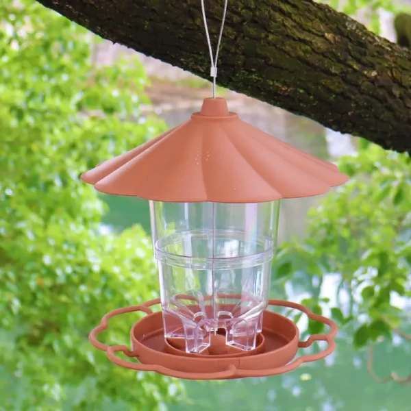 1pcs Outdoor Garden Hanging Bird Feeder Bird Feeding Station Weatherproof Bird Feeder for Garden Backyard Patio Decor - Image 2