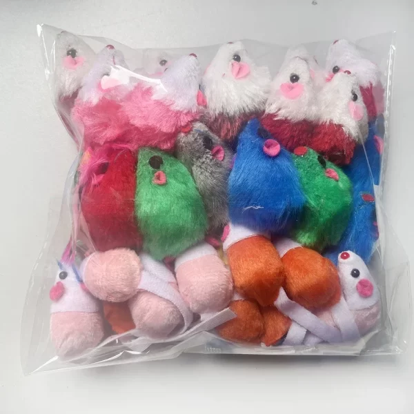 Rattle Cat Mouse Toys Also Prefilled Catnip Faux Fur Cat Mice Toys Interactive Cat Game Catnip Toys for Indoor Cats Play Fetch - Image 14