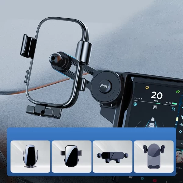 Car Phone Holder Bracket Accessories Interior Air Outlet Vent Base Gadget Auto Cellphone Support Ball Head Bracket Extension Rod - Image 4