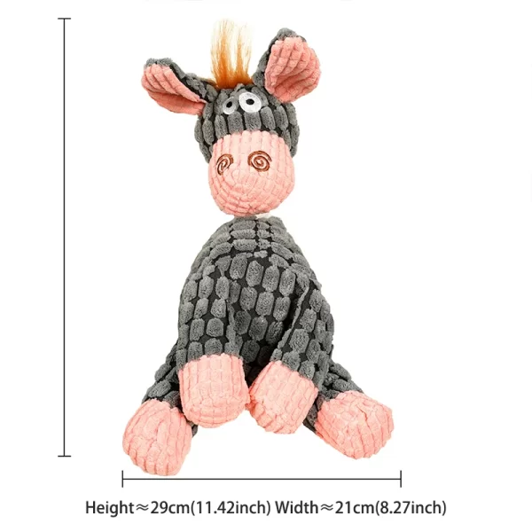 Dog Squeak Toys Plush Donkey Horse Sheep Interactive Toys For Small Medium Puppy Cat Merbau Chew Toy Lovely Dogs Accessory Safe - Image 7