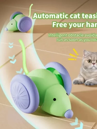 Pet toys Interactive Cat Toy Electric Mouse Car - Automatic Teaser with Intelligent Obstacle Avoidance Pet Products