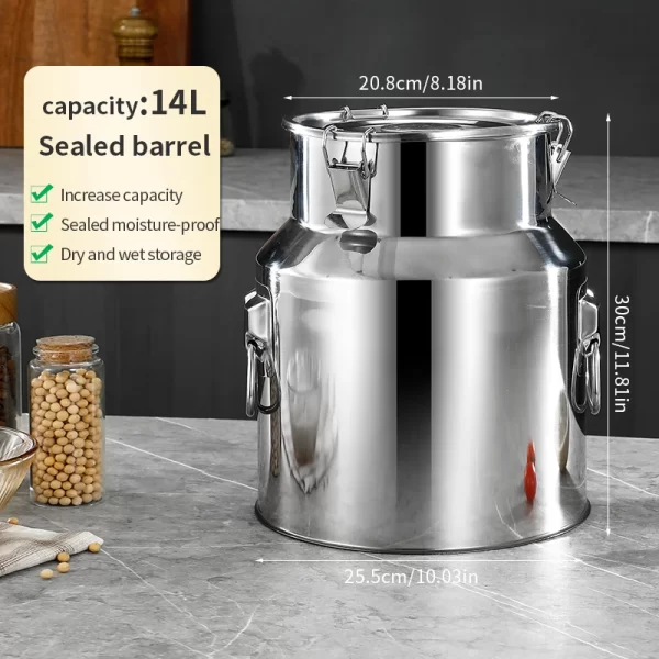 Rice storage container, flour, sugar, grains, pet dog and cat food storage container - Image 7