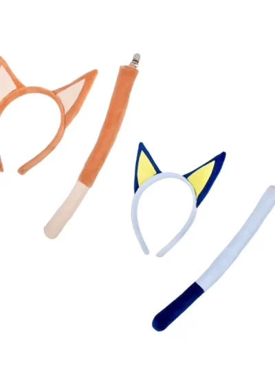 Animal Theme Dog Ear Headband and Tail Set for Kids Cosplay Costume Accessories DXAA