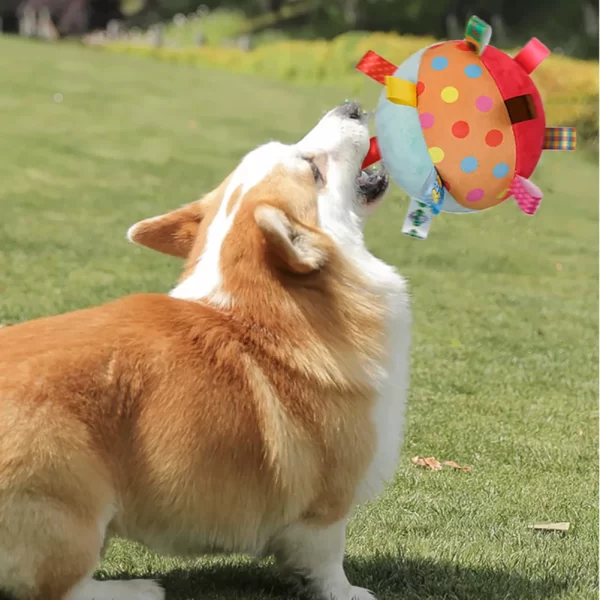 Plush Dog Vocal Toy Ball Funny Interactive Pet Toys with Bells Cleaning Tooth Chew Toy For Small Large Dogs Cats Puppy Plaything - Image 5