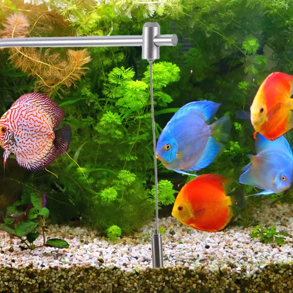 2 Pcs Aquarium Stand Riser Mount Fish Tank Lamp Holder Light Bar Aluminum Alloy for Rimless Tanks Silver - Image 2