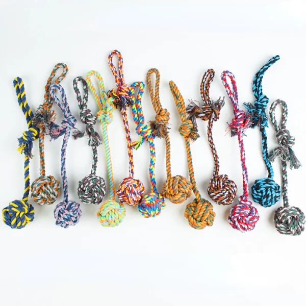 Pet Dog Toys for Large Small Dogs Toy Interactive Cotton Rope Mini Dog Toys Ball for Dogs Accessories Toothbrush Chew Puppy Toy - Image 17
