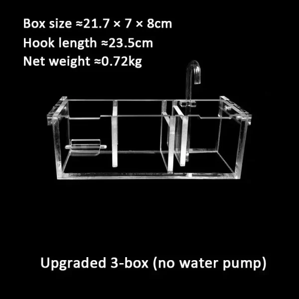 Fish Tank External Filter Box Acrylic Filters 3 In 1 Dry and Wet Separation Small Silent External Suspend Aquariums Drip Box - Image 11