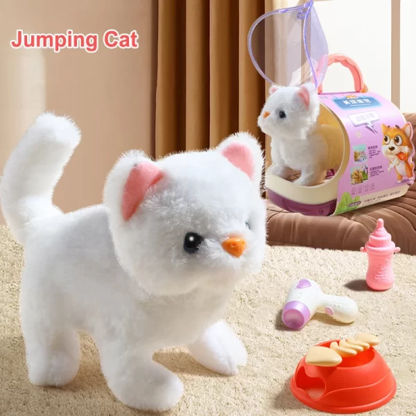 2025 New 13PCS Cute Electronic Pet Cat Toy Children's Simulation Electric Plush Kitten Portable Children's Toy Gift - Image 5