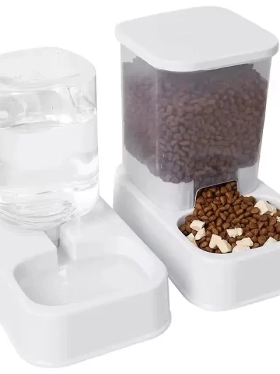 Automatic Cat Feeder Gravity Food and Water Dispenser Bowl Set for Small Medium Dogs Animals Pet Feeder Dispenser Storage Food