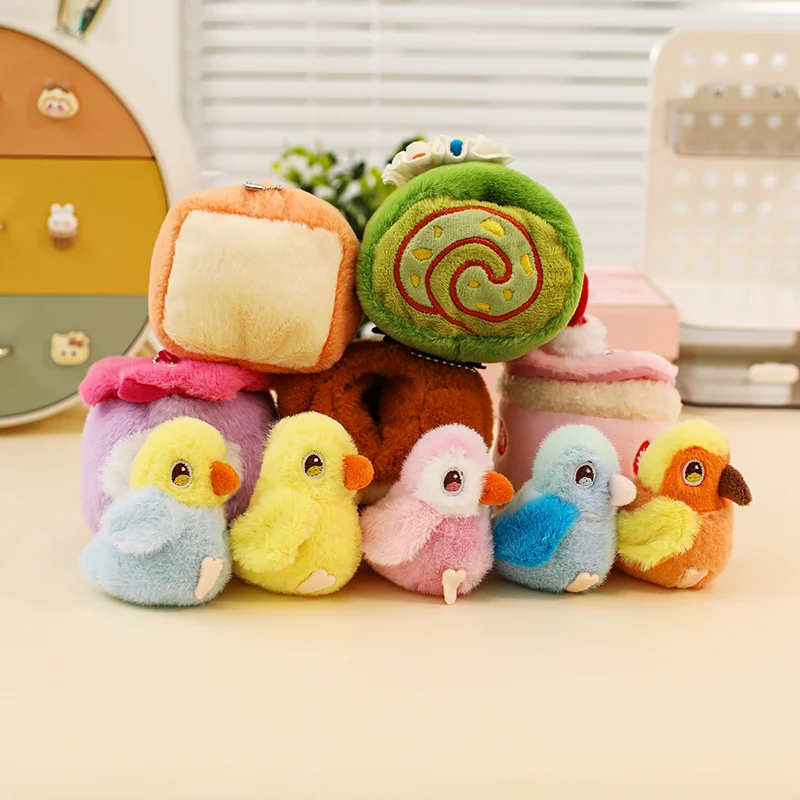 12cm Kawaii Bird Plush Toys Mini Artificial Bird Pendants Cute Lifelike A hanger with A Bird's Nest for kids Birthday Xmas Gifts - Image 10