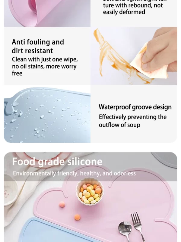 Pet Feeding Mat for Cats and Dogs with Nonspill Nonslip Waterproof Leakage Food Easy to Clean Silicone Placemats - Image 14