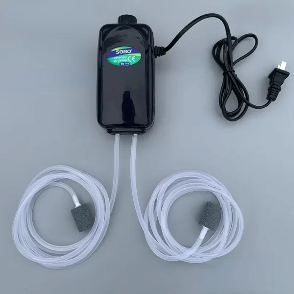 Aquarium Air Pump Fish Tank Mini Compressor Single Double Outlet with Check Valve Tube Aquatic Accessories 220V 3W 5W - Image 5