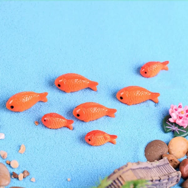 Gifts Aquarium Ornament DIY Accessories Lotus Flower,Leaf Goldfish Figurine Pond Scene Miniature Resin Crafts Fish Tank Decor - Image 5
