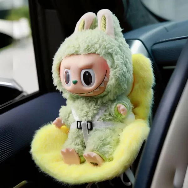 Plush Safety Seat For Labubu Sitting Party Series Dolls Seat with Clip Car Air Outlet Decoration Birthday Gifts Doll Accessories - Image 5
