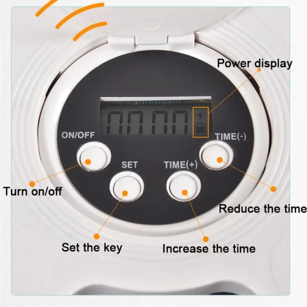 Pet Automatic Feeder Portion Control Digital Timer Detachable Dogs Cats Anti Slip 6 Meal Trays with Voice Recorder Dry Wet Food - Image 3