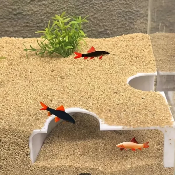 Fish Tank Accessories 3D Print Fish Shelter Cave Plastic Decorative Fish Tunnel Betta Shelter Artificial Resting Cave Aquariums