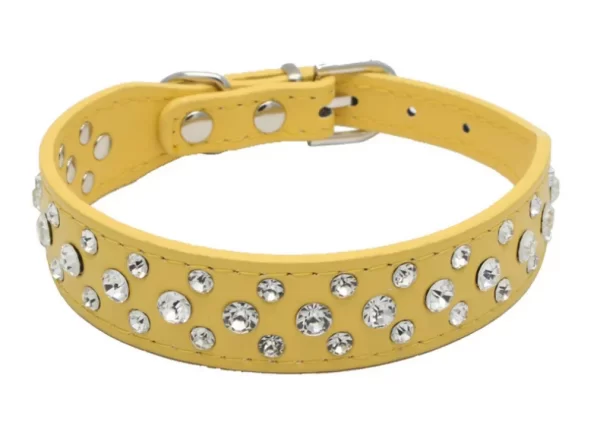 Pet collars for small dogs, pet collars, rhinestone PU collars for cats and dogs, adjustable to prevent pets from being lost - Image 17